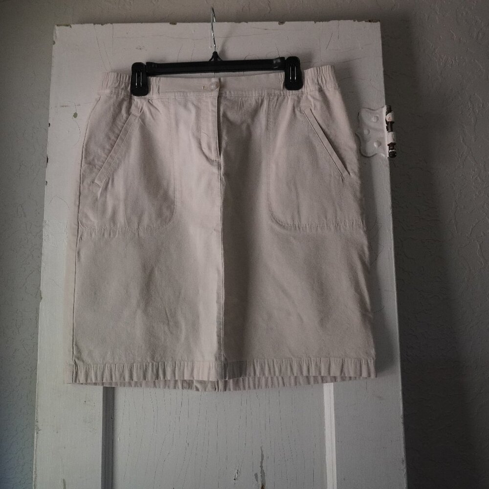 J. Jill Cream Casual Skirt‎